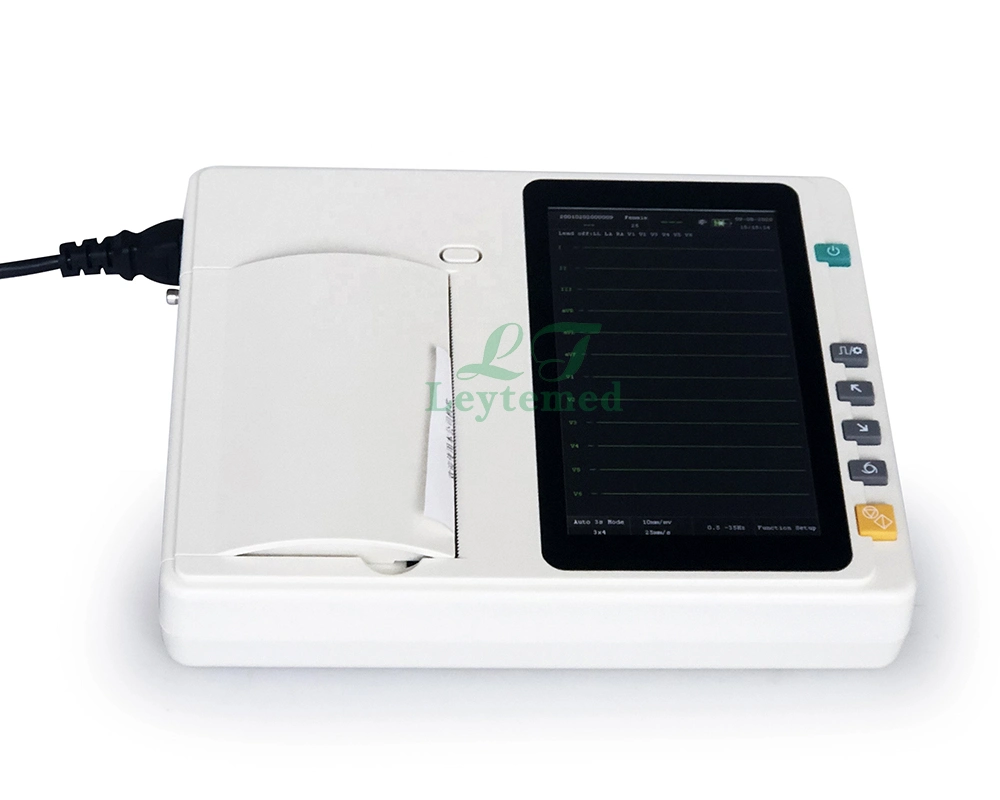 LTSE23 Cheap Price 3 Channel/6 Channel/12 Channel 7 Inch Touch Screen ECG Machine