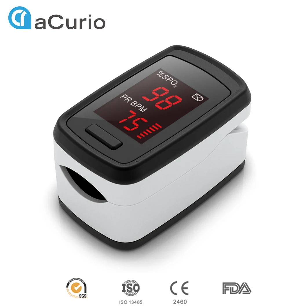 Acurio Best Selling Pulse Oximeter with FDA CE CFDA FSC ISO13485 ISO80601 IEC60601 Approval (Deliver in 2 days, All Documents Available for Registration)