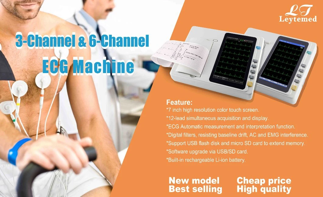 Ltse24 Portable Medical Six Channel ECG Machine for Hospital Use