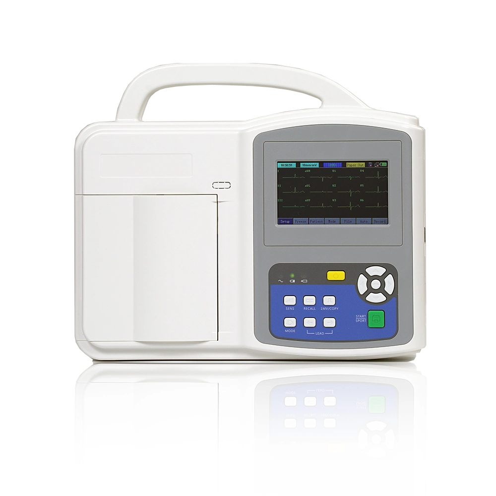 Un8003 Portable 4.3 Inch 3 Channel ECG Machine with Touch Screen CE ISO