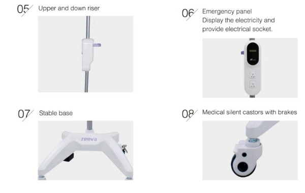 ODM OEM Mobile Wall Haning LED Surgical Lamp Light Emergency Operating Room Theatre Lights Medical Equipment