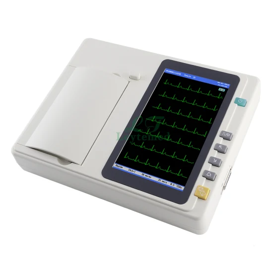 판매를 위한 Ltse24 의학 휴대용 6 지도 12 지도 터치스크린 ECG 기계